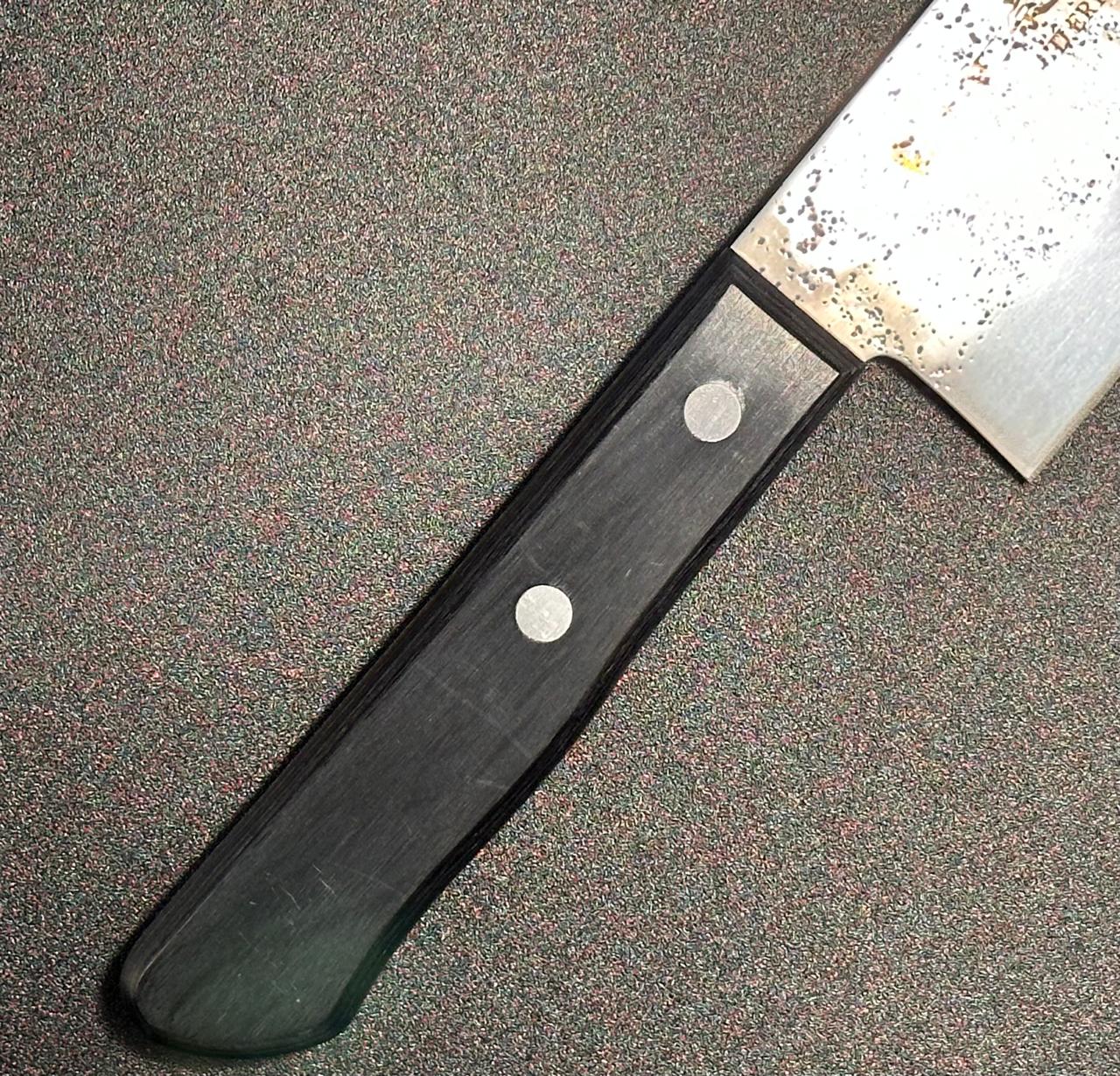 Santoku SATAKE Serie Nashiji Clad Black Pakka - 17 cm